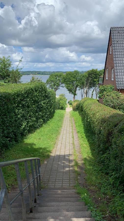 Ferienwohnung In Weisser Villa Am Kliff Flensbourg Extérieur photo